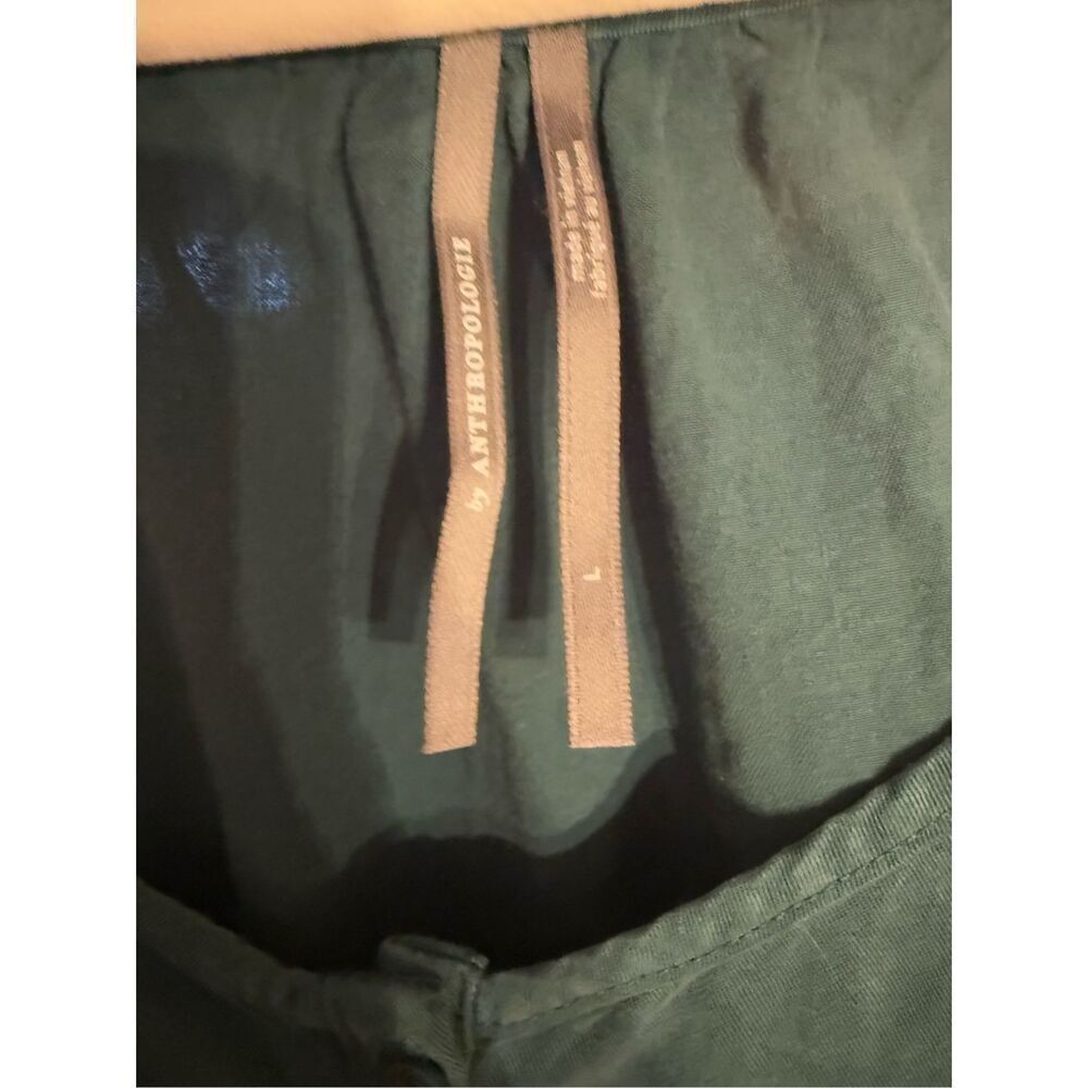 Anthropologie Jenny Green Button Up Racerback Back Swing Cami Sz L - Picture 3 of 9